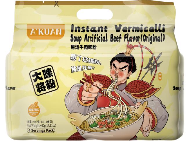 Instant Vermicelli Soup Artificial Beef  Flavor<br> (Ortginal) <br>400g*12bags